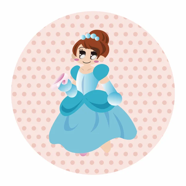 Fairytale prinses thema-elementen — Stockvector