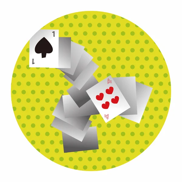 Casino poker carte éléments de thème — Image vectorielle