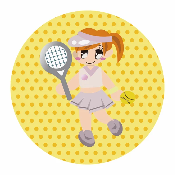Badminton player éléments de thème — Image vectorielle