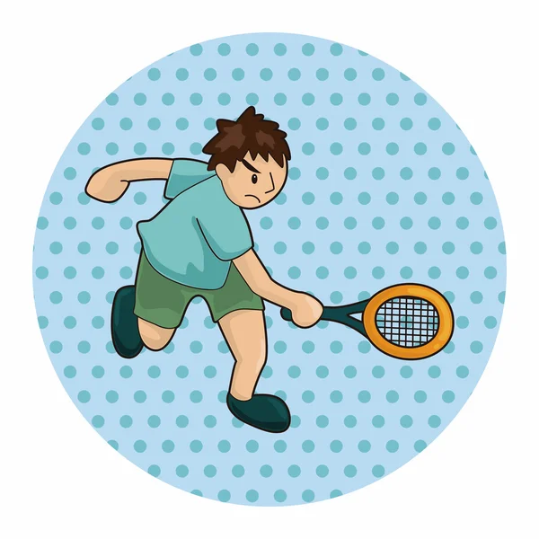 Éléments de thème joueur de tennis vecteur, eps — Image vectorielle