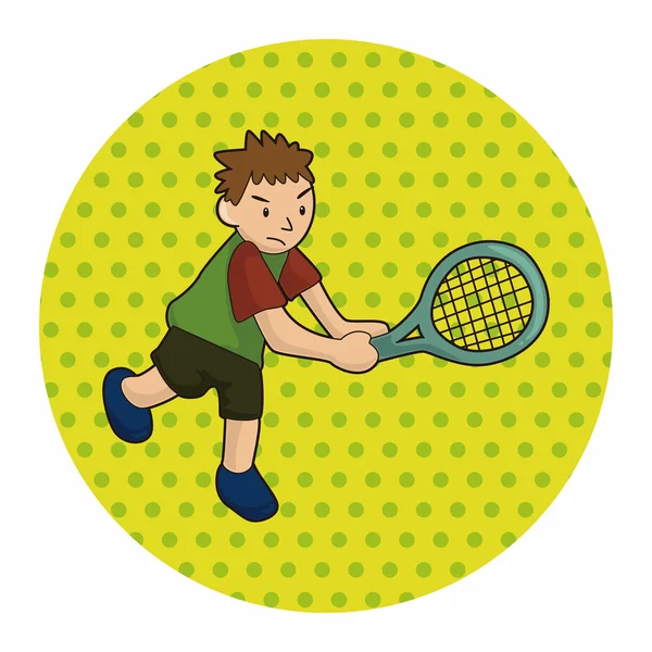 Jugador de tenis tema elementos vector, eps — Vector de stock