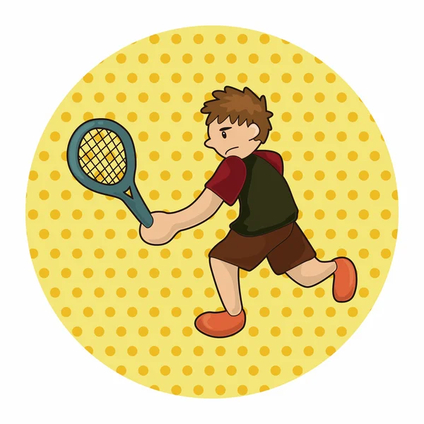 Jogador de tênis elemento temático vetor, eps — Vetor de Stock