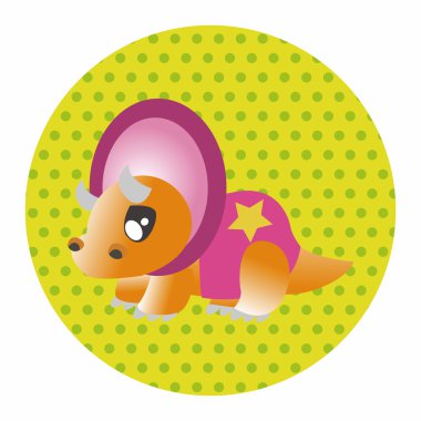 dinozor karikatür Tema öğeleri vektör, eps