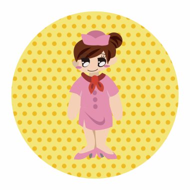 Uçuş görevlileri Tema öğeleri vektör, eps