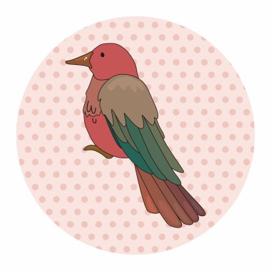 kuş çizgi film Tema öğeleri vektör, eps