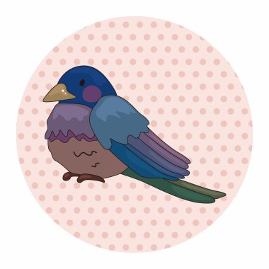 kuş çizgi film Tema öğeleri vektör, eps