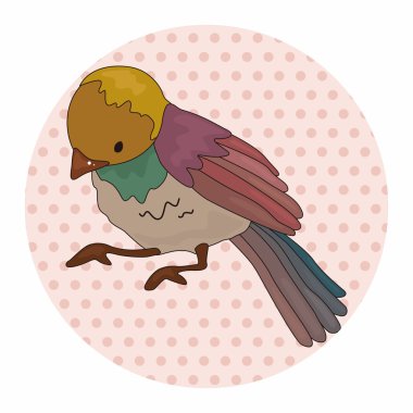 kuş çizgi film Tema öğeleri vektör, eps