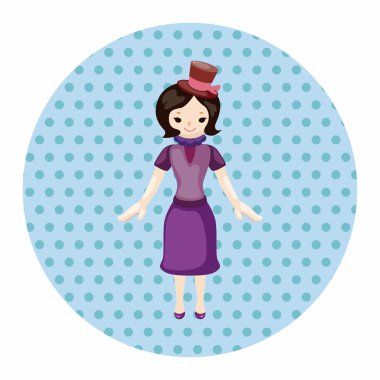 Bayan kız çizgi film Tema öğeleri