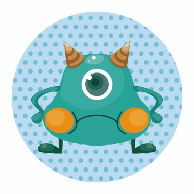 canavar karikatür Tema öğeleri vektör, eps