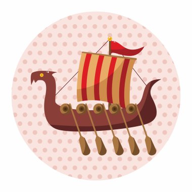 Ulaşım tekne Tema öğeleri vektör, eps