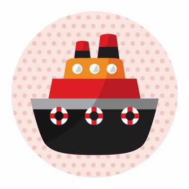 Ulaşım tekne Tema öğeleri vektör, eps