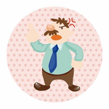 Ofis çalışanları kızgın Tema öğeleri 