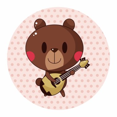 hayvan ayı enstrüman çizgi film Tema öğeleri oynarken