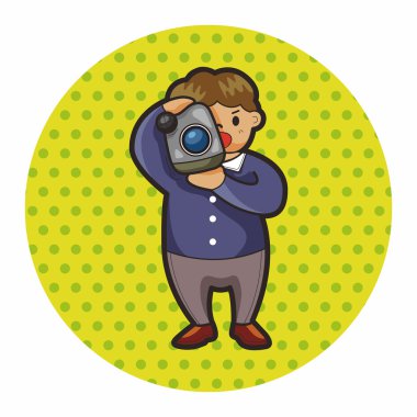 Muhabir ve Fotoğrafçı Tema öğeleri vektör eps