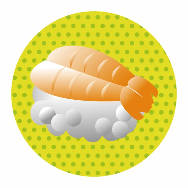 Japanese food sushi theme elements — Stock Vector