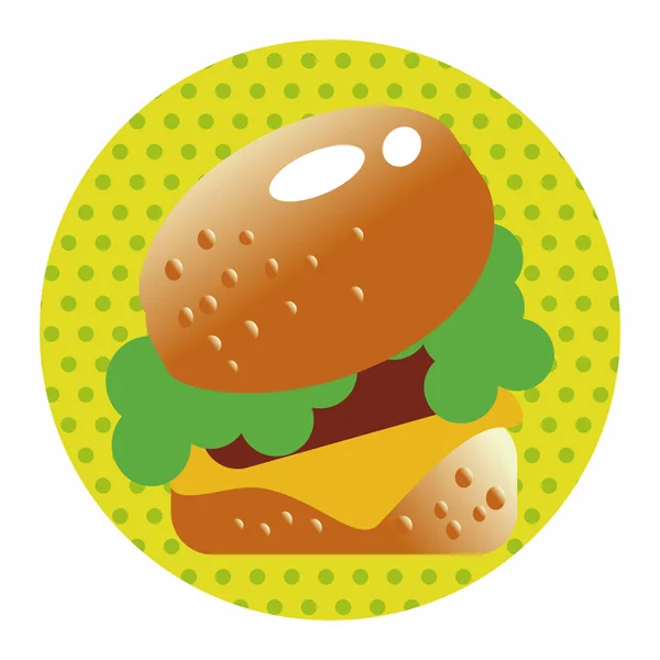 Hamburger thema-elementen — Stockvector