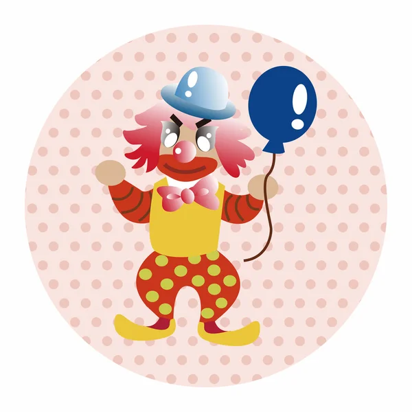 Clown elementi a tema vettore, eps — Vettoriale Stock