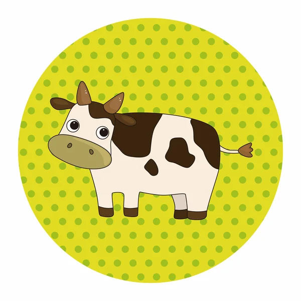 Animal vache dessin animé éléments thème — Image vectorielle