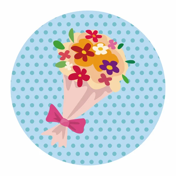 誕生日の花のテーマの要素 — ストックベクタ