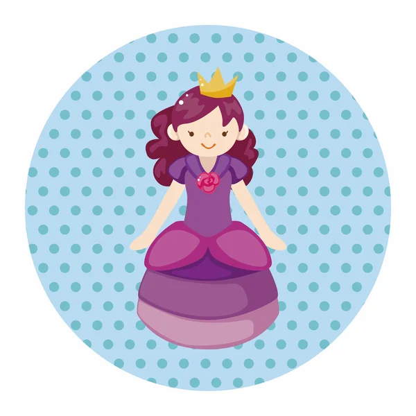 Thème royal éléments princesse — Image vectorielle