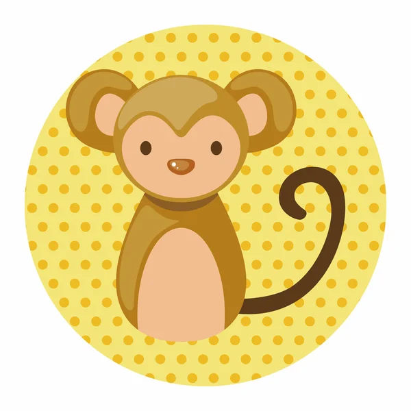 Chinesische Tierkreiszeichen Affen Themenelemente — Stockvektor
