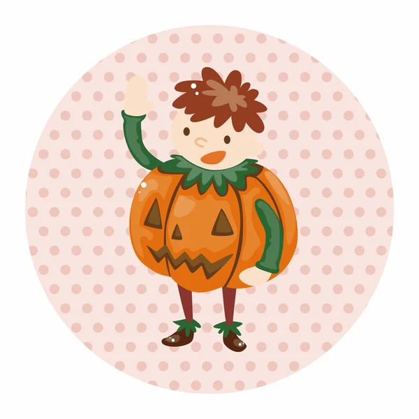 Halloween partie éléments de thème costume — Image vectorielle