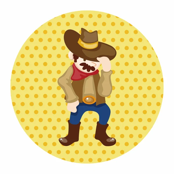 Elementi a tema cowboy — Vettoriale Stock