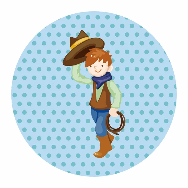 Cowboy thema-elementen — Stockvector