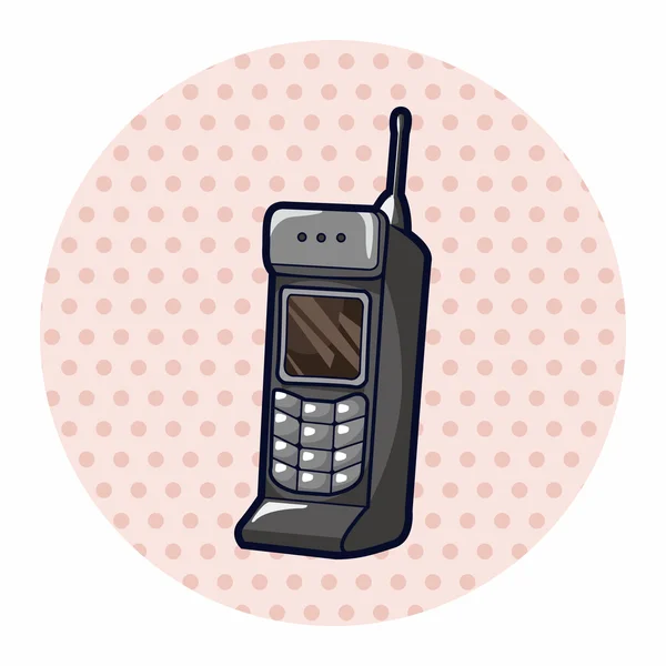 Elementos del tema del teléfono celular — Vector de stock