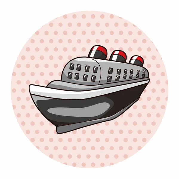 Transport Boot Themenelemente — Stockvektor