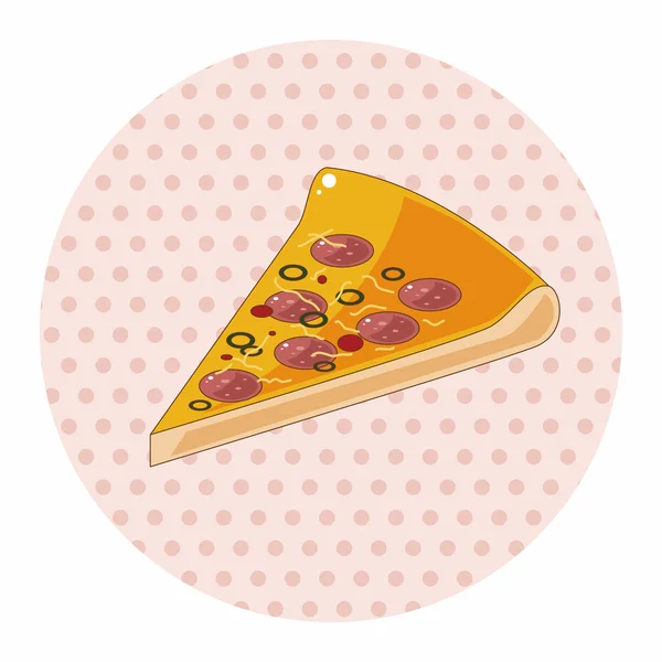 ピザのテーマの要素 — ストックベクタ