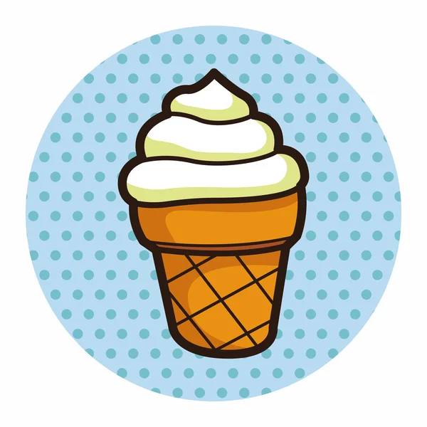 Helados elementos de dibujos animados tema — Vector de stock