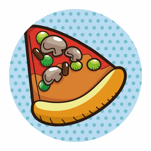 Pizza thema-elementen — Stockvector