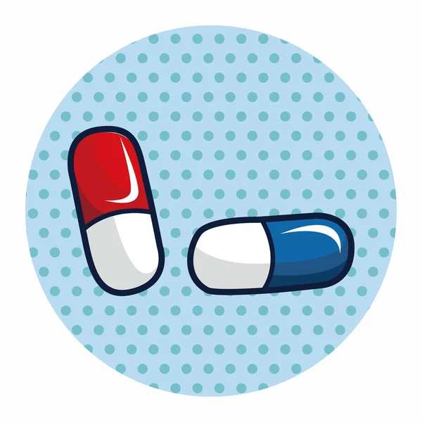 Tabletták téma elemek — Stock Vector