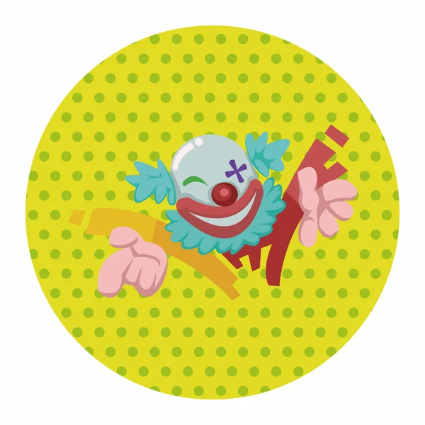 Circus theme clown elements — Stock Vector