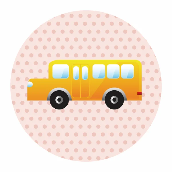 Thematische Elemente des Schulbusses — Stockvektor