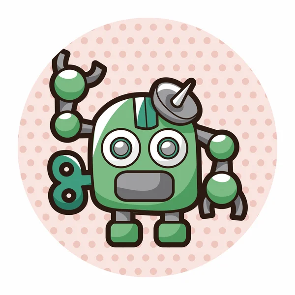 Robot téma elemek — Stock Vector