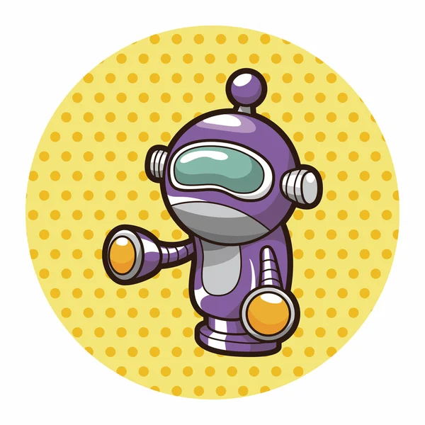 Robot téma elemek — Stock Vector