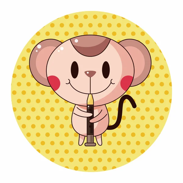 Animale mouse giocare strumento cartone animato tema elementi — Vettoriale Stock