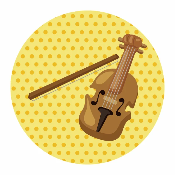 Instrument violon dessin animé éléments thème — Image vectorielle