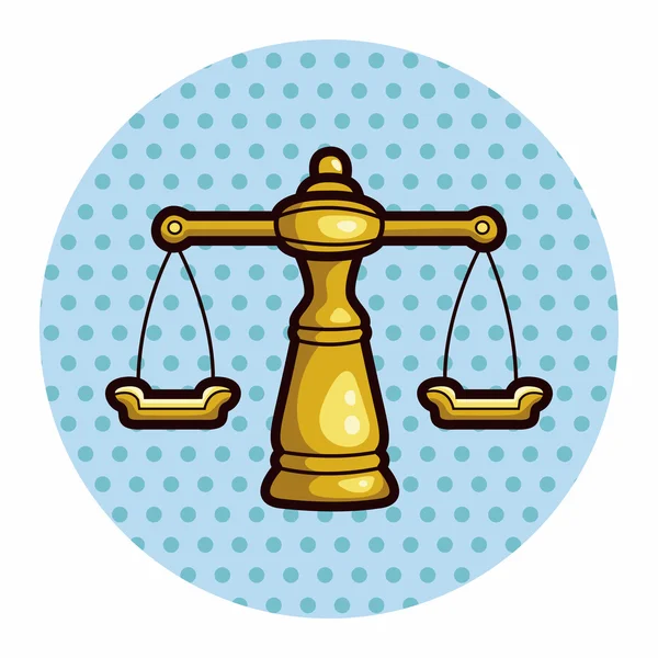 Juridische balansdelen thema — Stockvector