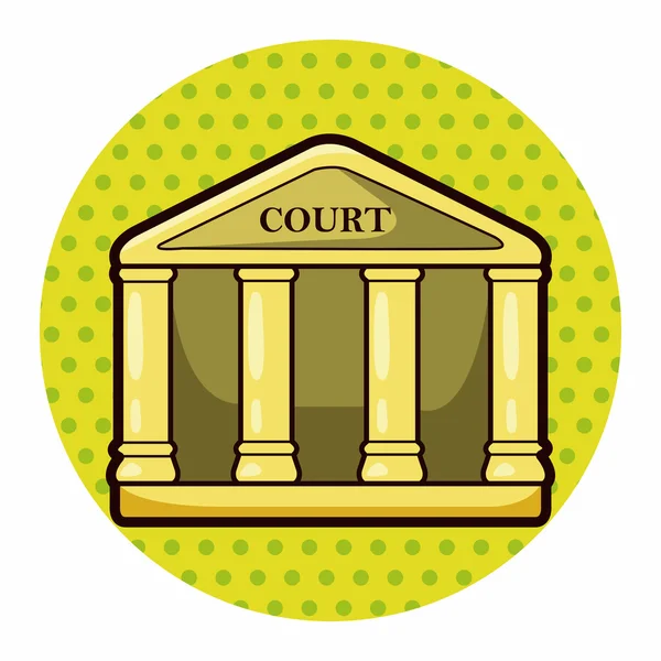 Элементы судебной темы — стоковый вектор