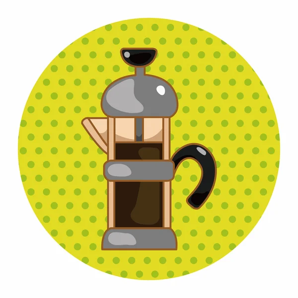 咖啡水壶主题元素 — 图库矢量图片
