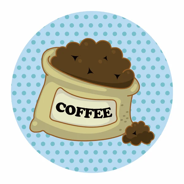 Grains de café éléments thème — Image vectorielle