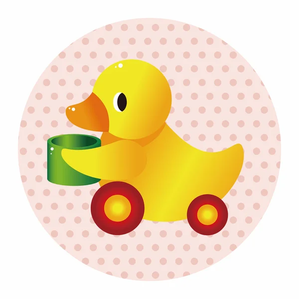 Jouets pour bébés éléments de thème canard — Image vectorielle