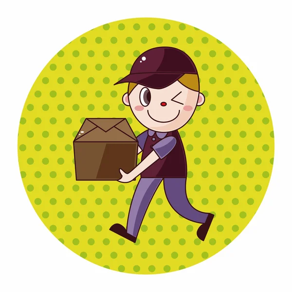 Deliveryman theme elements vector,eps — Stock Vector