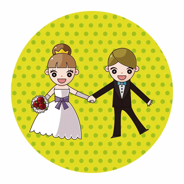 Wedding couple theme elements vector,eps — Stock Vector