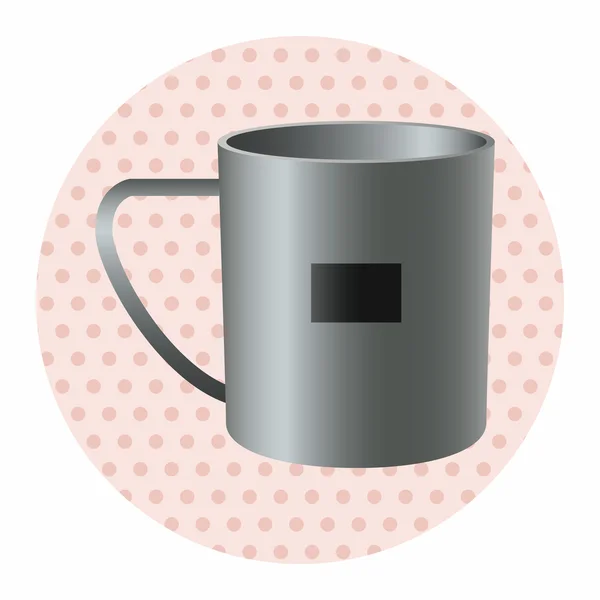 Éléments de thème de tasse en acier camping — Image vectorielle