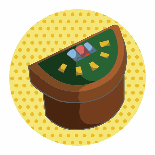 Jogo de casino mesa tema elementos —  Vetores de Stock