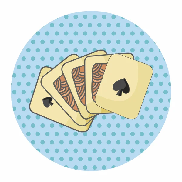 Casino poker carte éléments de thème — Image vectorielle